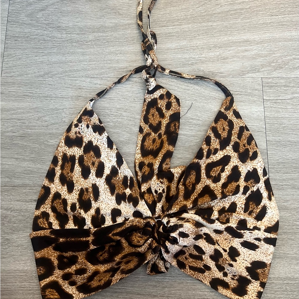 Leopard Print Halter Top